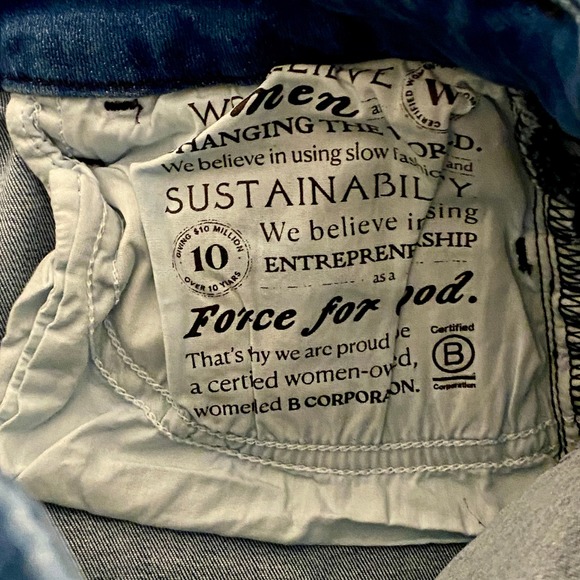 Frank & Eileen Sligo Italian Power Denim 1999 Wash Blue Cropped Jeans 29 Preppy - Picture 9 of 12